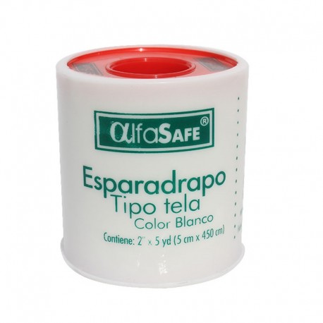 Esparadrapo en tela de 2" por 5 yardas.