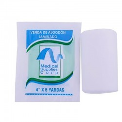 Venda algodón laminado 4 pulgadas x 5 yardas Registro Invima
