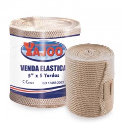 Venda elástica 5 pulgadas por 5 yardas.