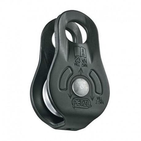 Polea simple de placas laterales fijas Fixe W negra P05WN Petzl.