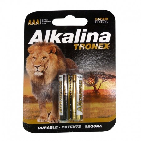 Baterías o pilas alkalina AAA por par, producto importado.