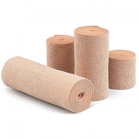 Venda elástica 4" x 5 yardas, paquete por 12 rollos.