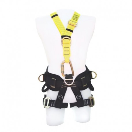Arnés anticaidas de sujeción pélvico - pectoral de 5 puntos de anclaje con argolla en D, tipo rescate. XP Safety.