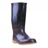 Bota en caucho, color negro, caña alta, producto nacional.