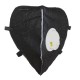 Mascarilla respirador cuatro capas con válvula, blanca o negra. Producto importado.