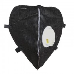 Mascarilla respirador cuatro capas con válvula, blanca o negra. Producto importado.