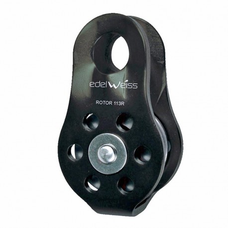 Polea sencilla de alto rendimiento para cuerdas máximo de 13 mm y guaya de 12 mm, Edelweiss.
