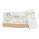 Aguja con hilo Catgut absorbible natural 18 mm, 1/2 circle, 75 cm, triangular.