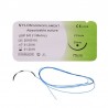 Aguja con hilo Catgut absorbible natural 38 mm, 1/2 circle 2, triangular.