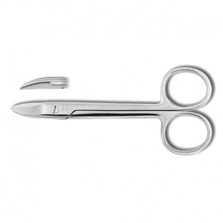 Tijeras para coronas y material, curva 12 cms.