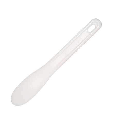 Espátula plástica para alginato-yeso blanca.