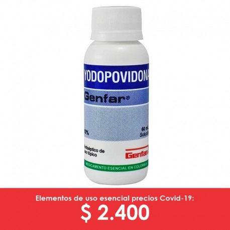 Yodopovidona solución por 60 ml.
