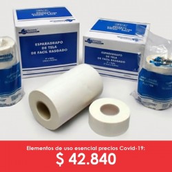 Esparadrapo en tela de 4" x 5 yardas, presentación por caja de 4 unidades.