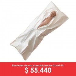 Bolsa embalaje cadáveres poliester negro o blanco calibre 8, cierre vertical norma sanitaria.