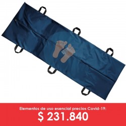 Bolsa embalaje cadáveres huracán negro o blanco cierre vertical, norma sanitaria.