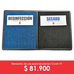 Tapete para desinfección, base en pvc flexible, producto nacional.