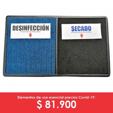 Tapete para desinfección, base en pvc flexible, producto nacional.