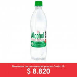 Alcohol por 600 ml en frasco plástico unidad, Invima.
