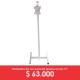 Soporte dispensador metálico de pedal con válvula. Producto nacional.