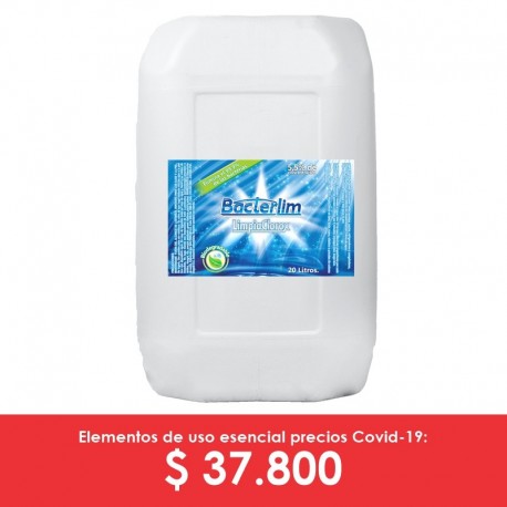 Hipoclorito galón por 20 kl. Unidad. Bacterlim.