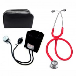 Kit de fonendoscopio más tensiómetro estuche con cierre, Invima. Producto importado