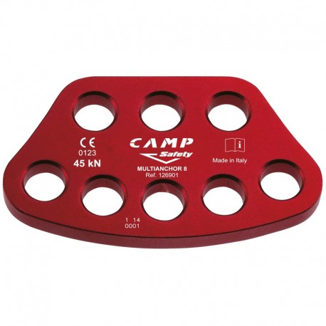 Multiplicador de anclaje de 8 orificios, 45 Kn, Camp Safety.