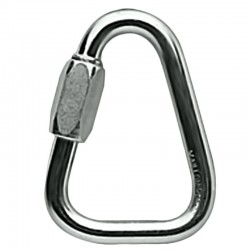 Maillon delta triangular en acero 8mm, 25 Kn, Petzl.