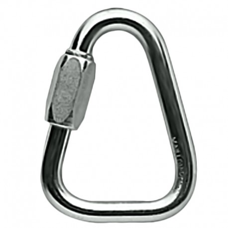 Maillon delta triangular en acero 10mm, 25 Kn, Petzl.