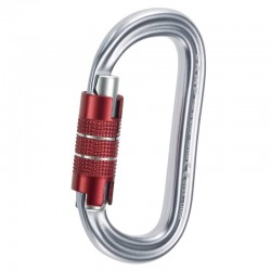 Mosquetón en aluminio de 28 kn, seguro automático, tipo oval, Camp Safety.