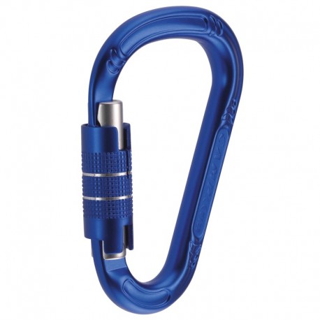 Mosquetón en aluminio de 28 kn, seguro automático, tipo D asimétrico, Camp Safety.