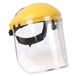 Careta para esmerilar con soporte ajustable, borde de aluminio.