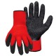 Guantes en algodón recubierto en látex corrugado, Producto importado.