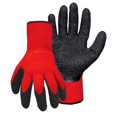 Guantes en algodón recubierto en látex corrugado, Producto importado.