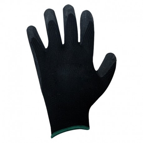 Guantes en algodón recubierto en látex corrugado, Producto importado.
