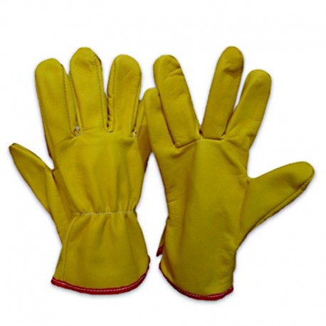 Guantes en vaqueta, tipo ingeniero sencillo, Producto nacional.