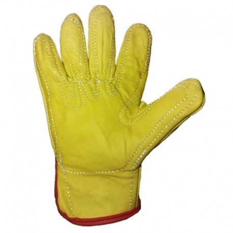 Guantes en vaqueta, tipo ingeniero sencillo con refuerzo, Producto nacional.