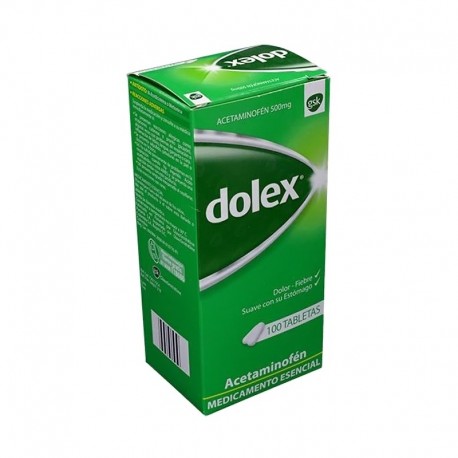 Dolex caja por 100 tabletas, 500 mg.