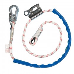 Eslinga de posición sencilla en cuerda con manostop Orbit.