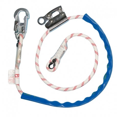 Eslinga de posición sencilla en cuerda con manostop Orbit.