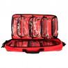 Botiquín tipo morral de primeros auxilios, sin dotación. Health solutions.