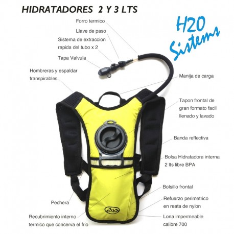 Bolsa de hidratacion camel back x 2 litros, Producto importado.