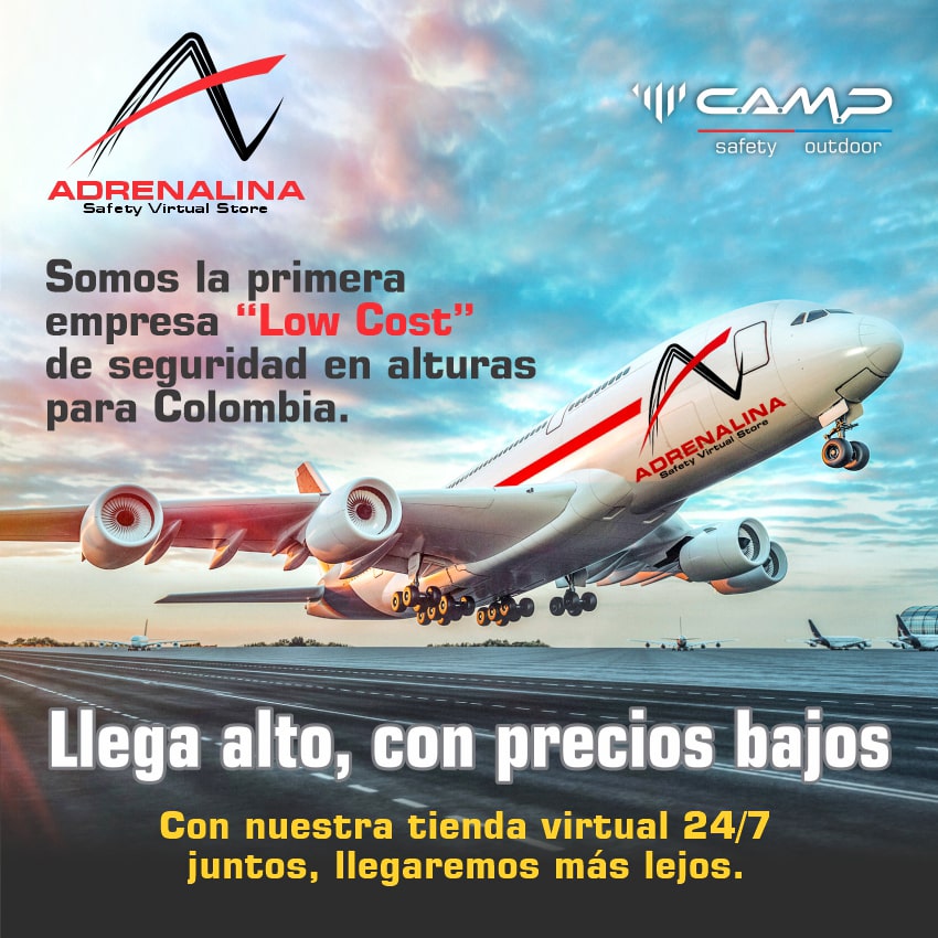 En Adrenalina Safety Virtual Store encontrará todo en equipos para trabajo seguro en alturas, espacios confinados y rescate de las marcas Camp Safety y Petzl entro otras a los mejores precios.
